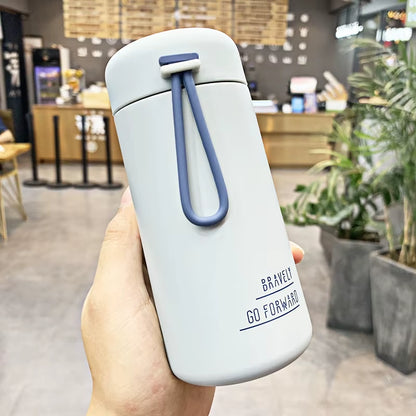 270Ml Portable Stainless Steel Thermos Mug with Rope Leak-Proof Vacuum Flask Girls Thermal Water Bottle Thermocup