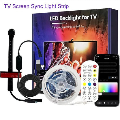 RGBIC TV Backlight Strip with AR Color Gamut Sensor App Control Can Capture Part of the Color on the Screen 16.4FT/65-85 TV