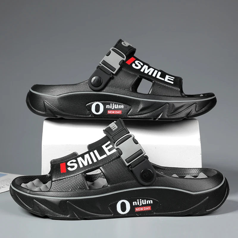 2025 New Men'S Massage Slippers Indoor Outdoor Sandals Beach Comfortable Soft Slides Clogs Casual Shoes Men Women Home Slippers