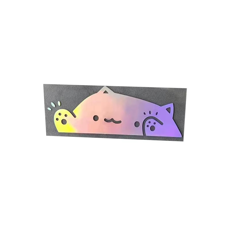 Cute Cat Car Stickers Covering Scratches Car Decoration Window Stickers Laser Car Window Sticker Wall Decor Truck Vehicle