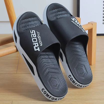 Slippers for Men Worn Externally Summer Trendy Flip Flops Bathroom Non-Skid Indoor and Home Sandals for Men Women Couple Shoes
