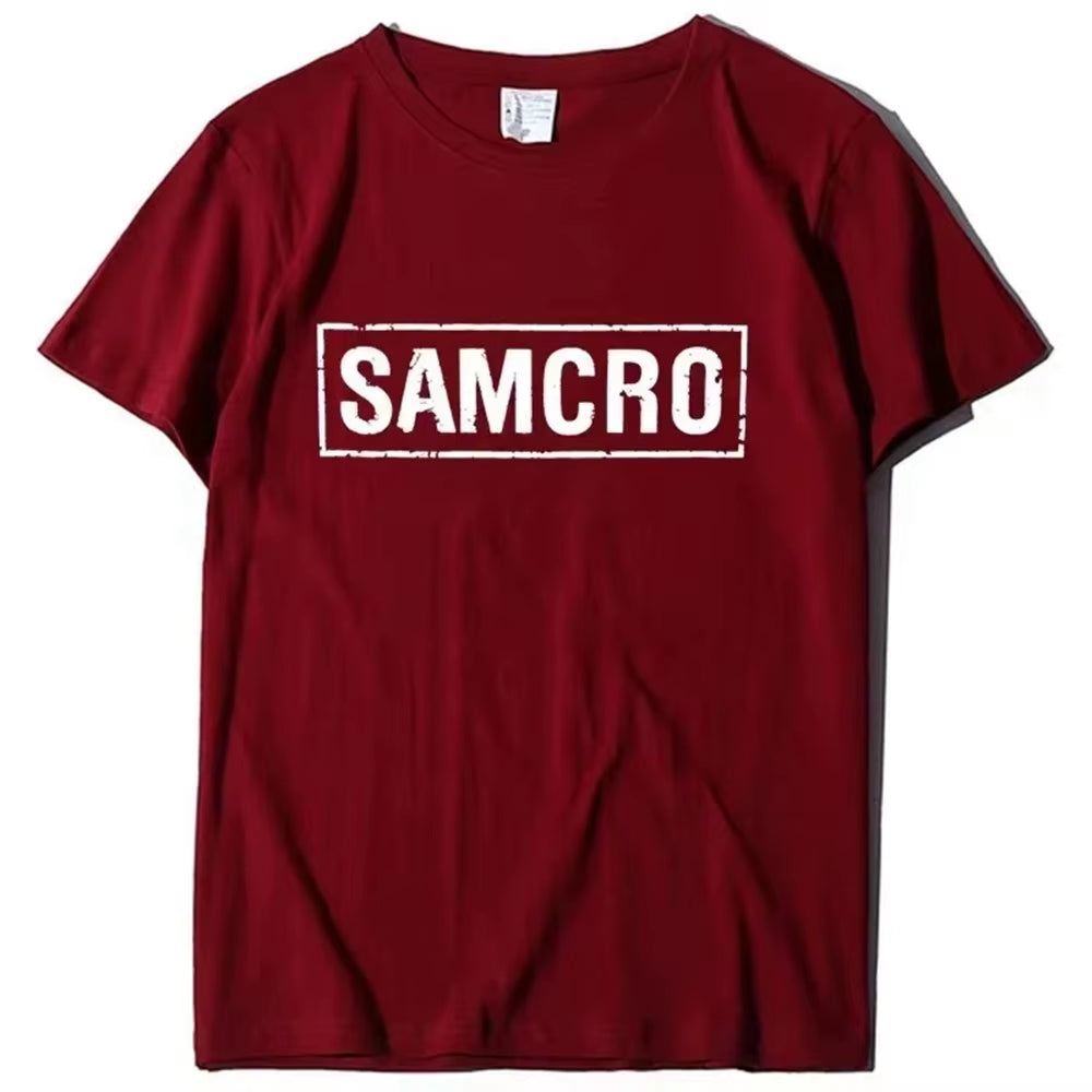 Sons of Anarchy SAMCRO Print T-Shirt Men Women Trend Hip Hop Rock Oversized Short Sleeve Tee Cotton T Shirts Clothes Tops 65051
