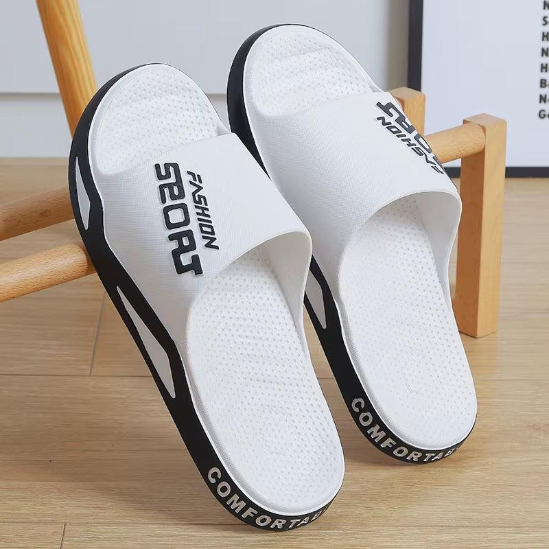 Slippers for Men Worn Externally Summer Trendy Flip Flops Bathroom Non-Skid Indoor and Home Sandals for Men Women Couple Shoes