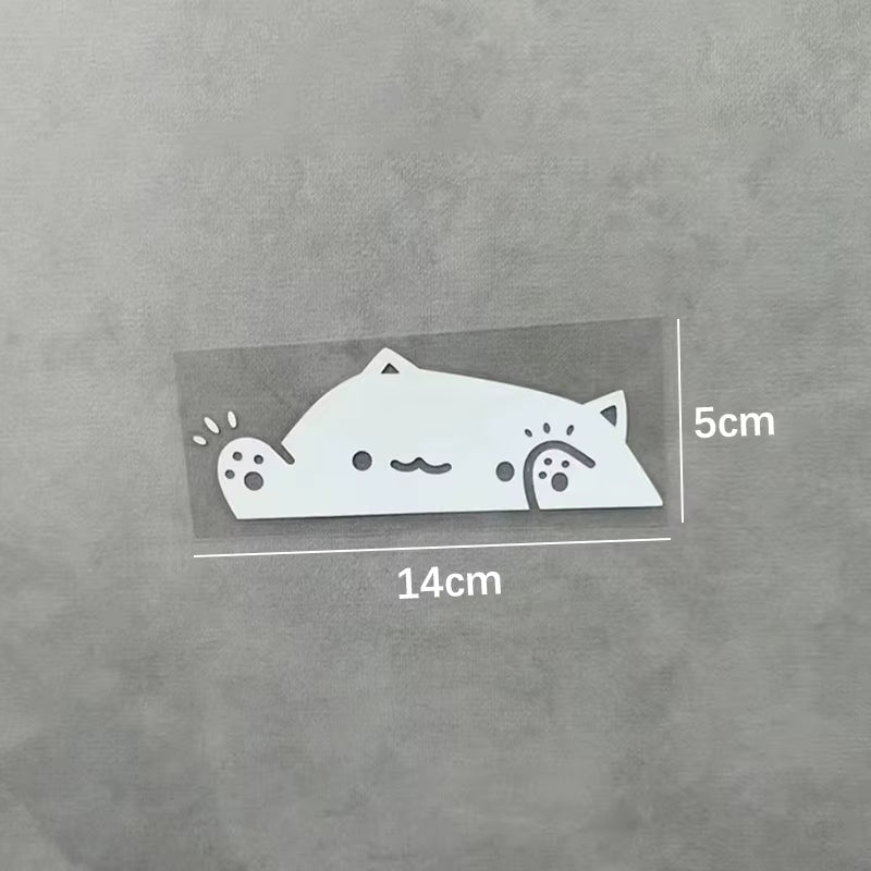 Cute Cat Car Stickers Covering Scratches Car Decoration Window Stickers Laser Car Window Sticker Wall Decor Truck Vehicle
