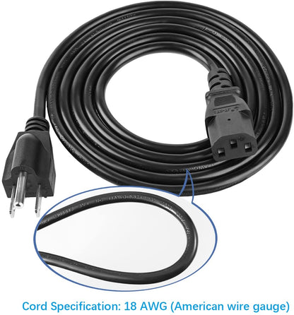 3 Prong Power Cord for Vizio TV, Vizio VX32L VW32L VX37L VW26L VA6 VMM26 LCD TV Power Cable