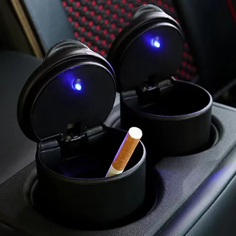Universal Car LED Ashtray Garbage Coin Storage Cup Container Cigar Ashtray Holder Auto Interior Accessories Car LED Ashtray