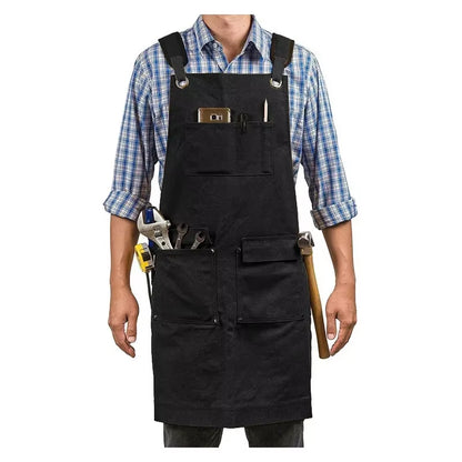 Apron Thick Canvas Maintenance Worker Apron Woodworker Electrician Garden Workwear Apron