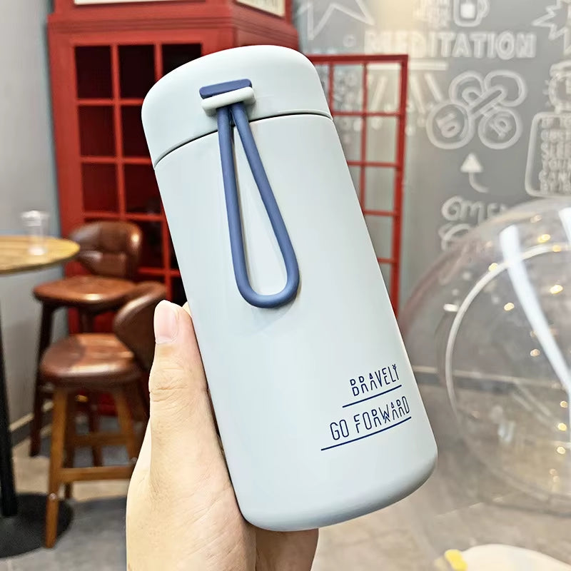 270Ml Portable Stainless Steel Thermos Mug with Rope Leak-Proof Vacuum Flask Girls Thermal Water Bottle Thermocup