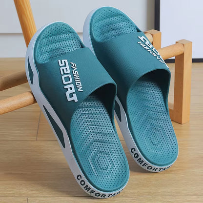 Slippers for Men Worn Externally Summer Trendy Flip Flops Bathroom Non-Skid Indoor and Home Sandals for Men Women Couple Shoes