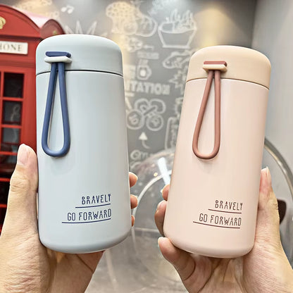 270Ml Portable Stainless Steel Thermos Mug with Rope Leak-Proof Vacuum Flask Girls Thermal Water Bottle Thermocup