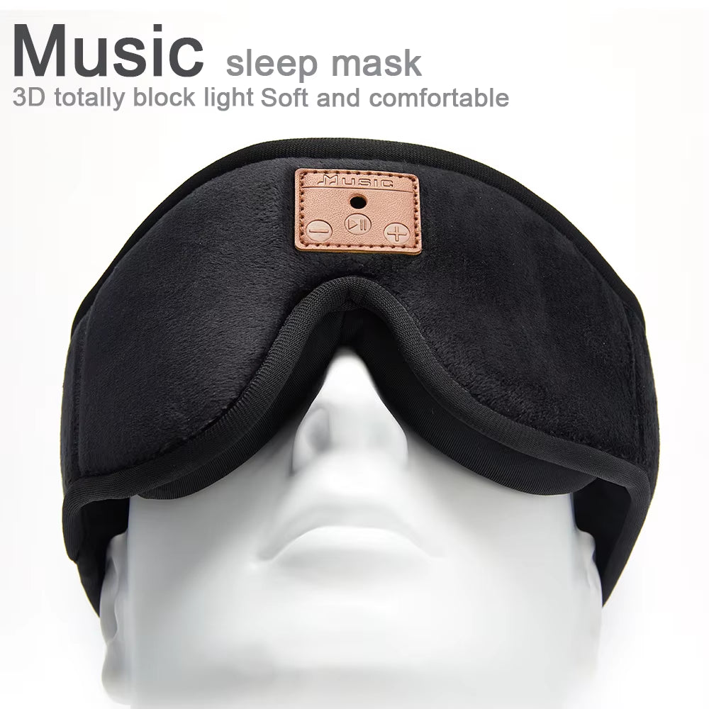 Sleep Headphones 3D Sleeping Mask Earphones Bluetooth Wireless Music Eye Mask Blindfold Sleep Aid Eye Shade Block Light Eyepatch