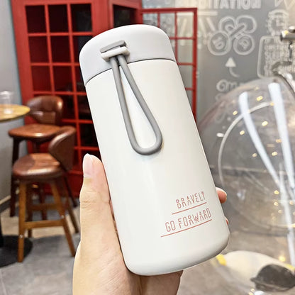 270Ml Portable Stainless Steel Thermos Mug with Rope Leak-Proof Vacuum Flask Girls Thermal Water Bottle Thermocup
