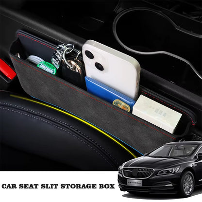 Suede Car Seat Side Storage Pocket for Car Seat Gap Filler Organizer Box Leather Car Crevice Stowing Tidy Interior Parts