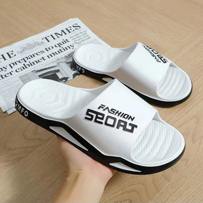 Slippers for Men Worn Externally Summer Trendy Flip Flops Bathroom Non-Skid Indoor and Home Sandals for Men Women Couple Shoes