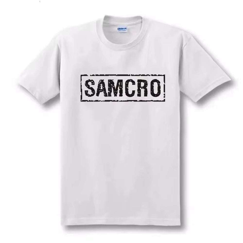 Sons of Anarchy SAMCRO Print T-Shirt Men Women Trend Hip Hop Rock Oversized Short Sleeve Tee Cotton T Shirts Clothes Tops 65051