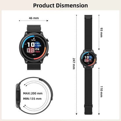 Men'S and Women'S Smartwatch 1.39-Inch, with Fitness Tracker/Wireless Call/Message Notification, Fits for Android and Iphone Devices (Alloy Black)