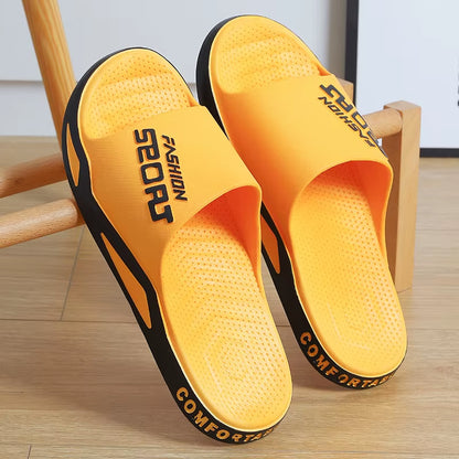 Slippers for Men Worn Externally Summer Trendy Flip Flops Bathroom Non-Skid Indoor and Home Sandals for Men Women Couple Shoes