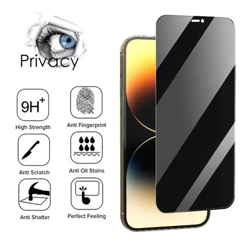 For Iphone 16 17 15 14 Pro Privacy Tempered Glass for Iphone 15 14 13 12 11 Pro Max Iphone14 Iphone13 Iphone16 Iphone 16 Pro anti Spy Screen Protector Iphone 14Pro