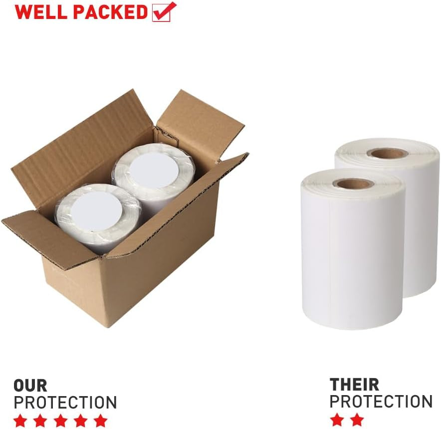 [2 Rolls, 440 Labels] 4”X 6” Postage Thermal Shipping Labels Compatible with Dymo 4XL 1744907 Labelwriter