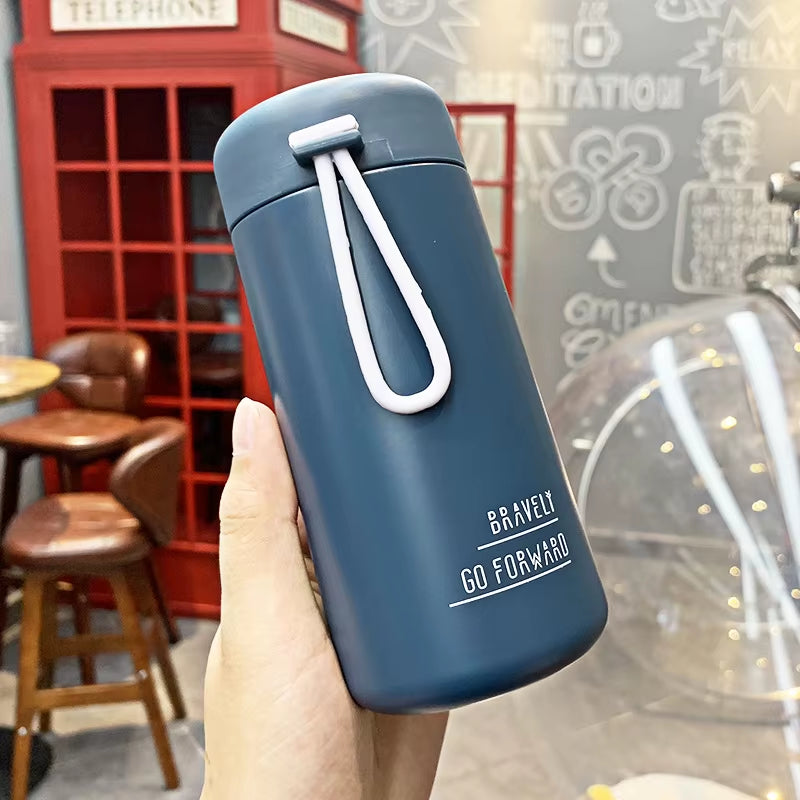 270Ml Portable Stainless Steel Thermos Mug with Rope Leak-Proof Vacuum Flask Girls Thermal Water Bottle Thermocup