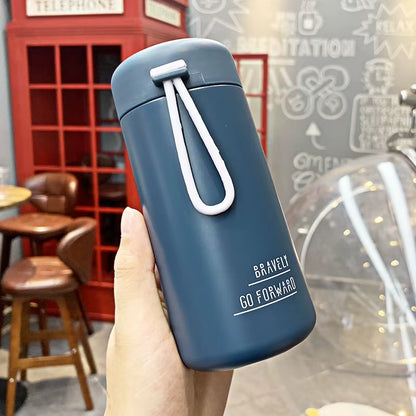 270Ml Portable Stainless Steel Thermos Mug with Rope Leak-Proof Vacuum Flask Girls Thermal Water Bottle Thermocup