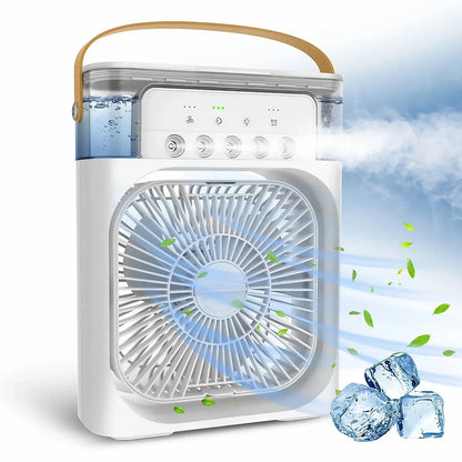 NEW Portable Humidifier Fan Air Conditioners USB Electric Fan LED Night Light Water Mist Fun 3 in 1 Air Cooler Humidifie Forhome
