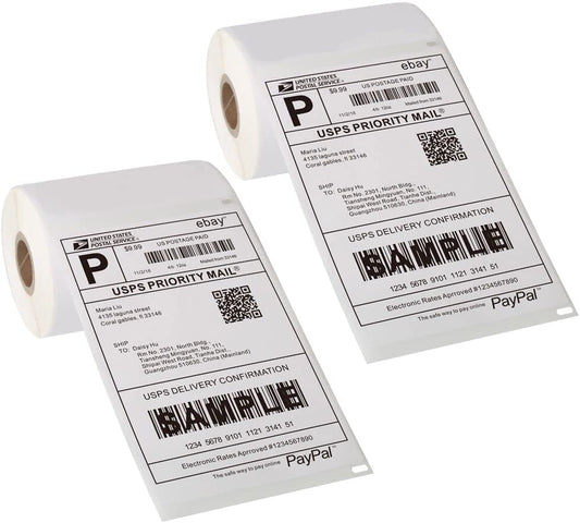 [2 Rolls, 440 Labels] 4”X 6” Postage Thermal Shipping Labels Compatible with Dymo 4XL 1744907 Labelwriter
