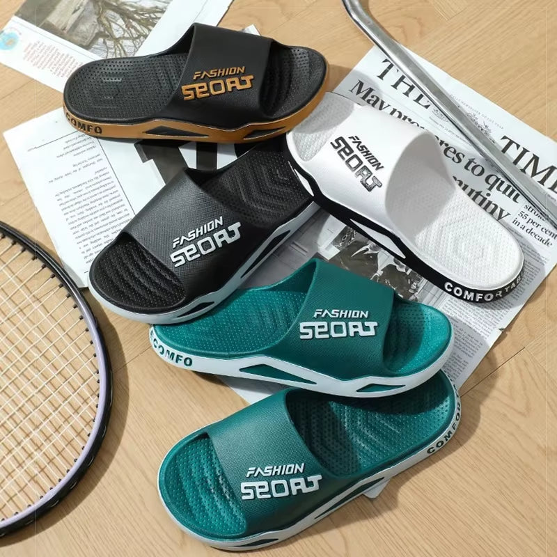 Slippers for Men Worn Externally Summer Trendy Flip Flops Bathroom Non-Skid Indoor and Home Sandals for Men Women Couple Shoes