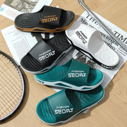 Slippers for Men Worn Externally Summer Trendy Flip Flops Bathroom Non-Skid Indoor and Home Sandals for Men Women Couple Shoes